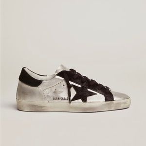 Silver Golden Goose Superstar Sneakers